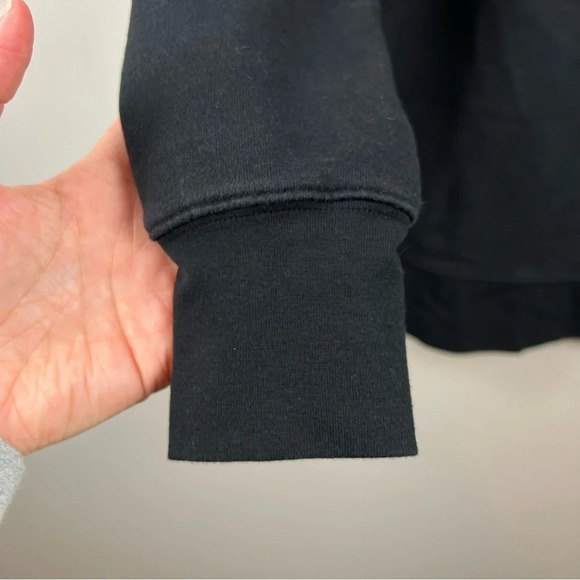Athleta 24/7 Funnel Neck Sweatshirt Womens Size XS Black Cozy Turtleneck Comfy - Picture 5 of 11